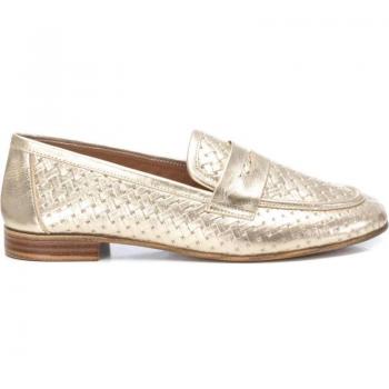 Mocasines de Piel Entrelazada de Mujer Carmela 16155804 Oro