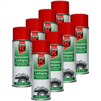 8 x kwasny 233 074 Auto de K Special de sillín de freno Laca aerosol rojo 400 ml