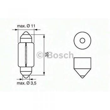 Lámpara, luz interior BOSCH 1 987 302 228 - Lámpara de luz habitáculo con tecnología LED, diseño compacto, fácil instalación y alta eficiencia energética