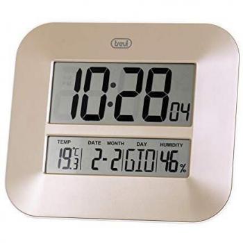 Trevi OM 3520 D Reloj de Pared, Dorado, 25 x 25 x 4 cm. Color Bronce