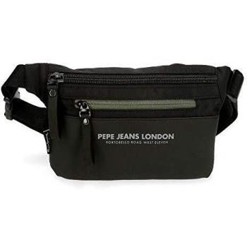Pepe Jeans Sail Riñonera Negro 23x15x2,5 cms Poliéster y PU