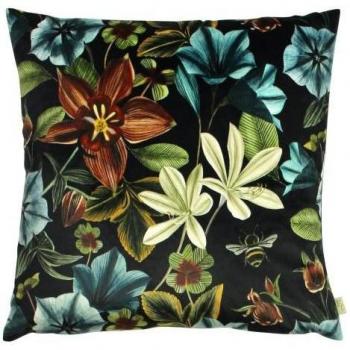 Funda de cojín Evans Lichfield Midnight Garden Aquilegia Teal 43cm x 43cm