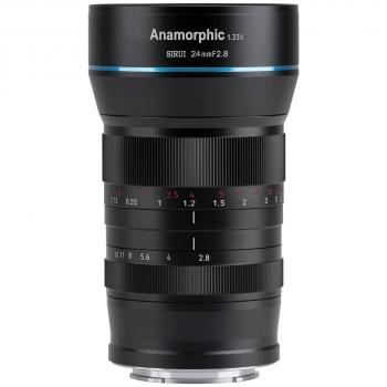 Sirui 24mm f/2.8 Anamorphic Lens (X Mount) - Lente anamórfico, apertura de f/2.8, factor de ampliación 1.33x, diseño óptico para sensores APS-C