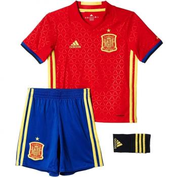 adidas UEFA Euro 2016 Spain Home Set, Niños, Rojo Escarlata/Azul/Amarillo Brillante, 164