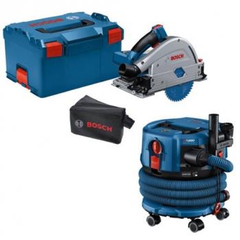 Sierra circular a batería Bosch GKT 18V-52 GC + aspiradora de polvo a batería GAS 18V-12 MC