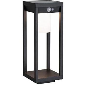 Luz Solar LED Paulmann Marisol con Sensor de Movimiento, IP44, 3000K, Negra, Tipo Baliza o Farola