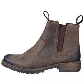 Cotswold Women's Laverton Brown Leather Slip-On Ankle Boots with Memory Foam - Size UK 4