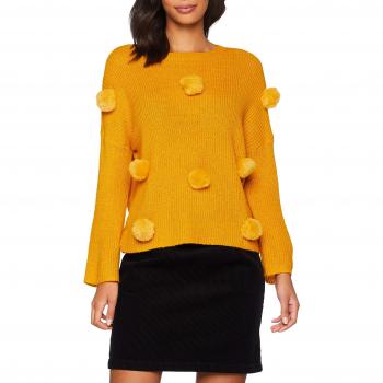 Only Onlkiki 7/8 Pullover Knt suéter, Amarillo