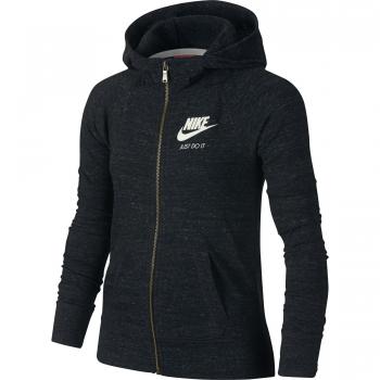 Nike G NSW VNTG FZ Sudadera, Niñas, Negro