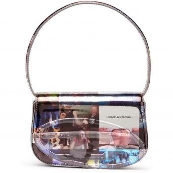 Diesel Women's Iconic Shoulder Bag With Livestream Print | Size UNI | X08396P4106H7296