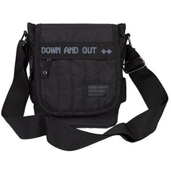 DOWN&OUT - Bolso al hombro de material sintético para hombre negro negro