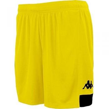 Kappa PAGGO Pantalón Corto de equipación, Niños, Amarillo/Negro, 8Y