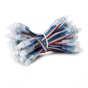 Pixel LED RGB 0.3W 6Lm 12mm 5V Epistar (Cadena 50 Unidades)