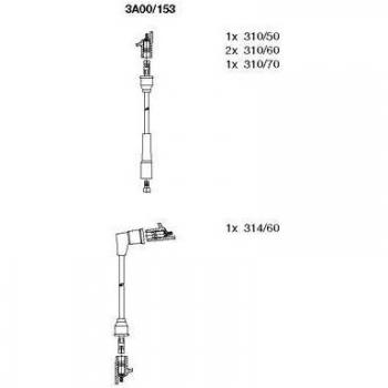 Bremi 3A00/153 Ignition Cable Kit