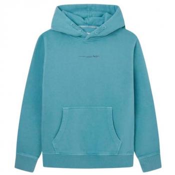 Sudadera con Capucha para Niño Pepe Jeans New Davide Turquesa, Algodón Sostenible, Casual, 10 Años