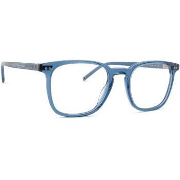 Tommy Hilfiger TH 1814 Full-Rim Square Eyeglasses with Blue Plastic Frame, 51mm/20mm/150mm