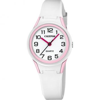 Reloj Infantil Calypso Sweet Time K5834/1 con Correa de Caucho Blanco/Gris