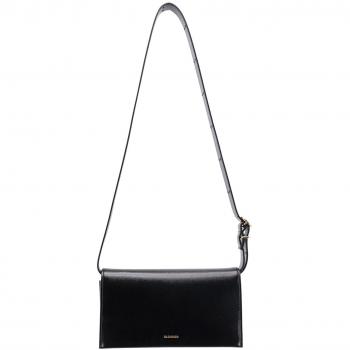 Jil Sander Black Logo Shoulder Bag for Women - ONE SIZE