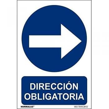Normaluz RD20029 - Señal Dirección Obligatoria Derecha PVC Glasspack 0,7mm 21x30 cm