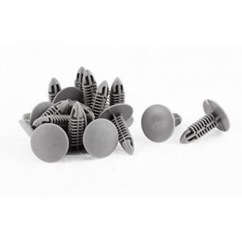 sourcing map 15Pcs Remaches de plástico Color Gris Tornillos para Abrazadera Puerta Alfombrilla 6x6.5mm Agujero 15Piezas