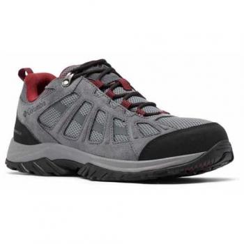 Zapatillas de senderismo y trekking Columbia Redmond III Waterproof gris rojo para hombre, talla 40 EU