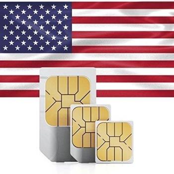 USA Prepago Datos SIM tarjeta + 750MB para 30 días en AT&T red - Estándar,Micro & Nano SIM