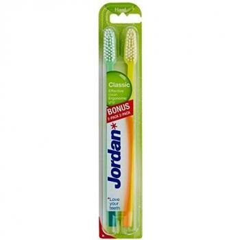 Jordan - Cepillos de dientes clasico duro, 2 unidades