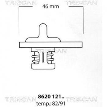 Termostato TRISCAN 8620 12191, tipo refrigerante, compatible con múltiples modelos de vehículos, fabricado con materiales de alta calidad para garantizar un rendimiento óptimo, diseño preciso para una instalación fácil y eficiente