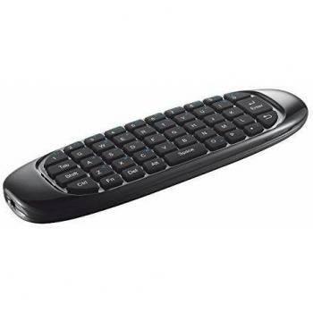 Trust Gesto - Teclado inalámbrico con función de ratón para TV, PC, PS & Media Player, negro