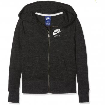 NIKE G NSW VNTG Hoodie FZ Sudadera, Niñas, Negro