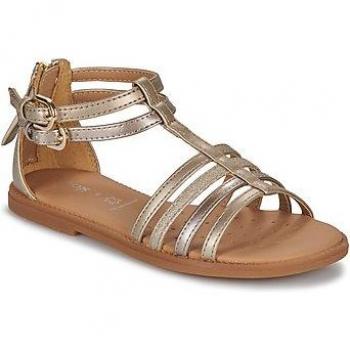 Geox Sandalias J SANDAL KARLY GIRL para niña, modelo Karly, color platino, diseño cómodo y transpirable, suela de goma antideslizante