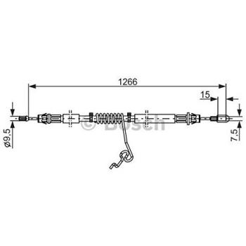 Cable de freno de mano BOSCH 1 987 482 281
