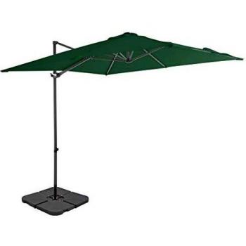 vidaXL Sombrilla de Jardín con Base Portátil Sombra Parasol Terraza Artículos de Exterior Casa Hogar Patio Porche Verano Paraguas para Sol Verde
