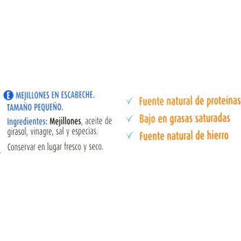 Ribeira Conserva de Pescado Mejillones en Escabeche Pequeños - 10 Latas