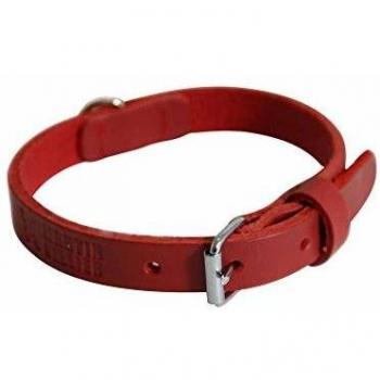 Collar bicolor de cuero para perro Martin Sellier 25/50 rojo