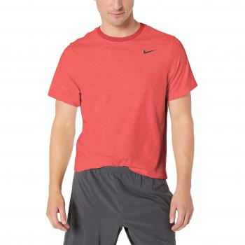 Nike M NK Dry tee DFC Crew Solid T-Shirt, Hombre, lt Univ Red htr/Black, XL