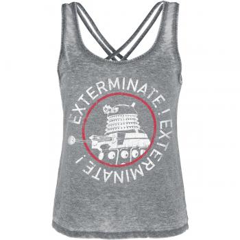 Doctor Who Exterminate Top Mujer Gris/Melé XL