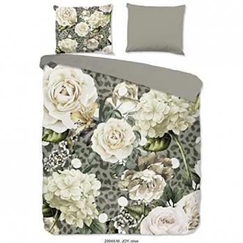 Funda de edredón Joy 240x200/220 cm Pure Verde, tamaño 240x200/220 cm, color verde oliva, material microfibra