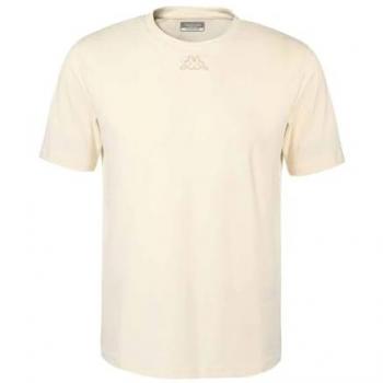 Kappa Camiseta Manga Corta Faccia Life, Hombre, Color Crema, Talla S, Estilo Casual