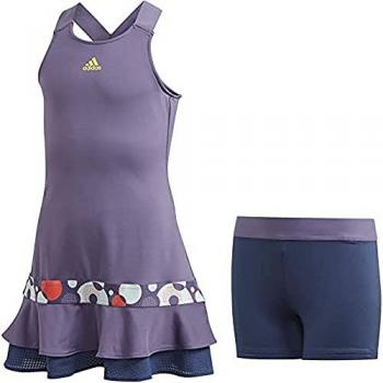 Vestido Fruncido Adidas para Niñas - Lila, Talla 170