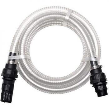 vidaXL Manguera Succión con Conectores Latón 10m 22mm Blanco Conducto Manguito