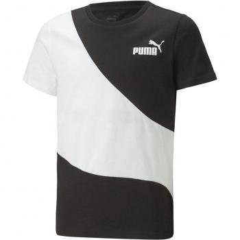 Camiseta Infantil Puma Power Cat Negra Modelo 674231-01