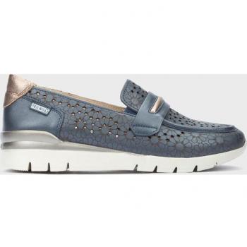 Pikolinos Mocasín Cantabria Azul Piel Suela Goma Mujer