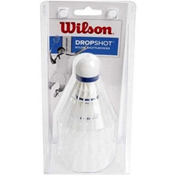 Wilson Shuttlecocks, Dropshot Volantes De Bádminton Tubo 6 Unidades Unisex Bianco Adulto, Bianco