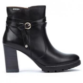Pikolinos Botines de Mujer de Piel con Cremallera y Adorno de Hebilla W7M8806 Connelly Black