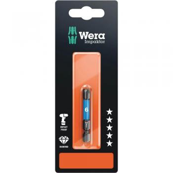 Wera Impaktor Hexagon Screwdriver Bit 6mm 50mm Pack of 1