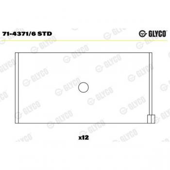 Cojinete de biela GLYCO 71-4371/6 STD para Jaguar y Daimler