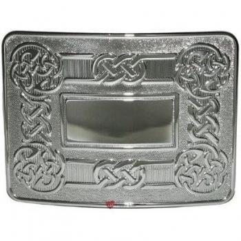 Celtic Swirl Kilt Belt Buckle Chrome