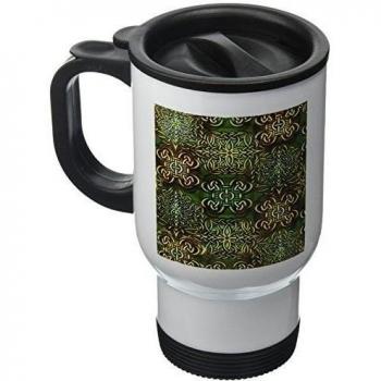 3dRose tm _ 100524 _ 1 Pretty irlandés celta diseño acero inoxidable taza de viaje, 14-ounce