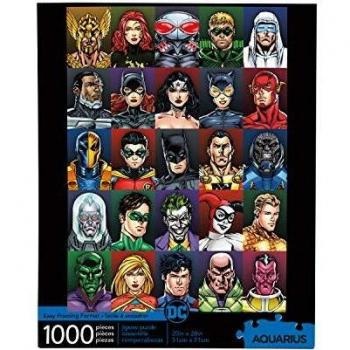 Puzzle de Colección de 1000 Piezas DC Comics con Caras de Personajes Emblemáticos
